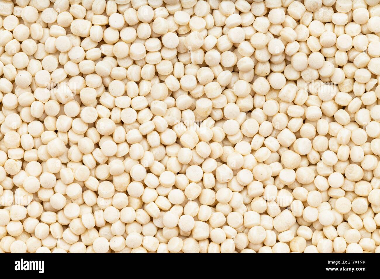 food background - many israeli pearl couscous grains close up Stock Photo