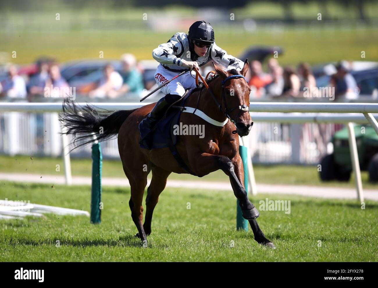 Could Be Trouble ridden by jockey Theo Gillard on their way to winning the Sky Sports Racing HD Virgin 535 Mares' Novices' Hurdle at Uttoxeter Racecourse. Picture date: Sunday May 30, 2021. Stock Photo