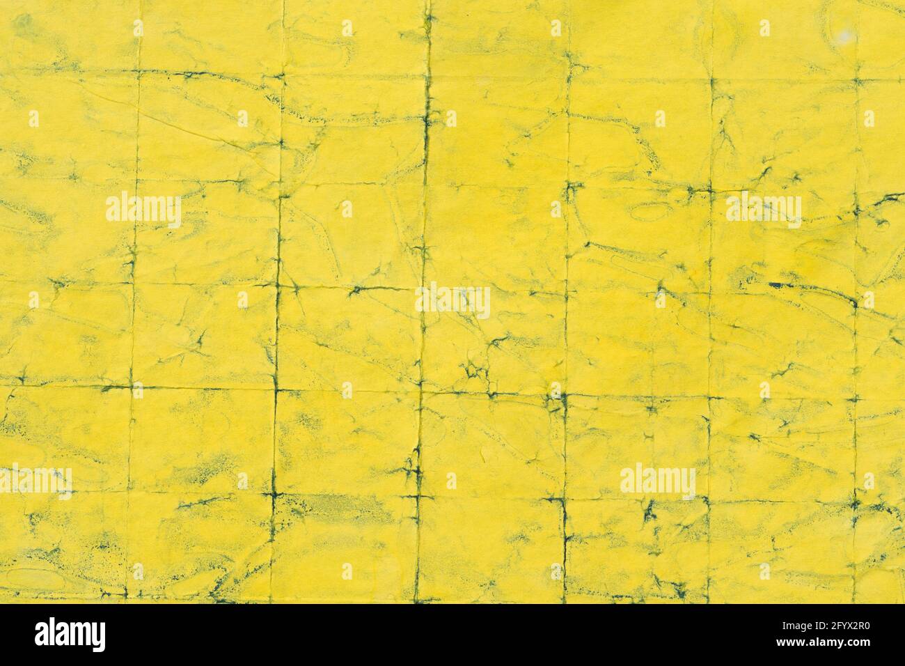 yellow color checkered watercolor painted background texture Stock Photo