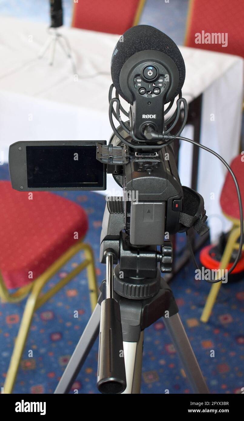 Cameras ready to record Stock Photo