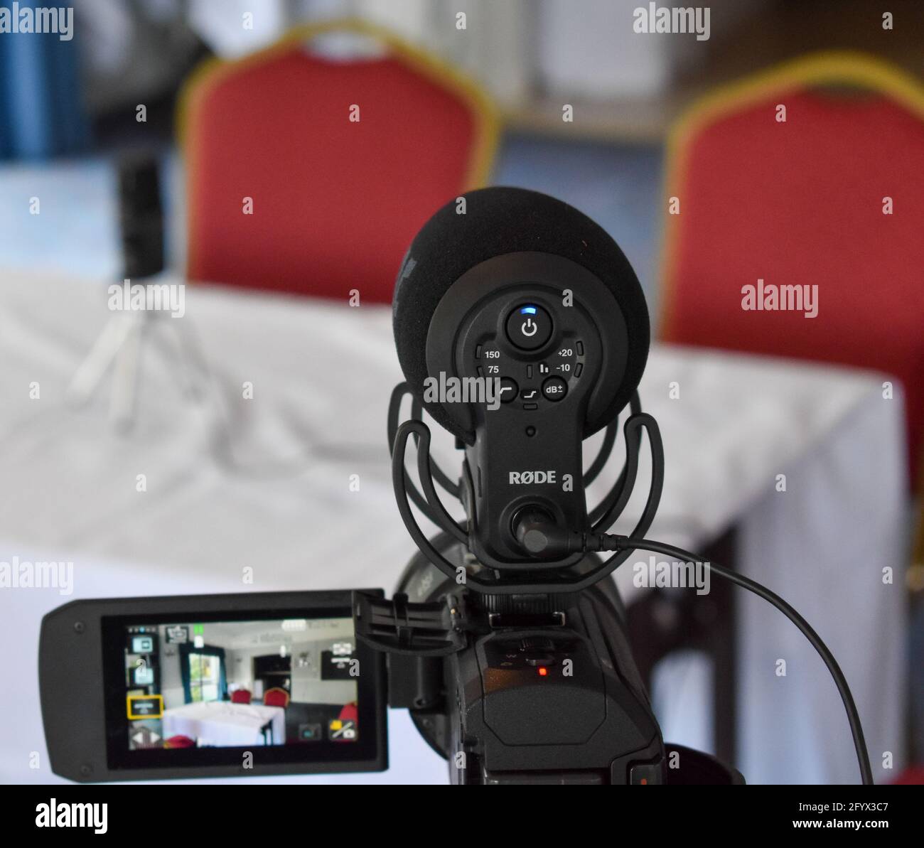 Cameras ready to record Stock Photo