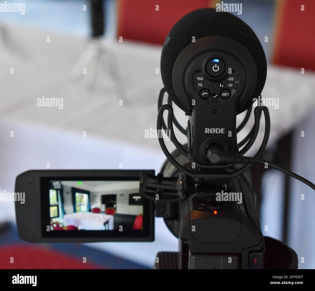 Cameras ready to record Stock Photo
