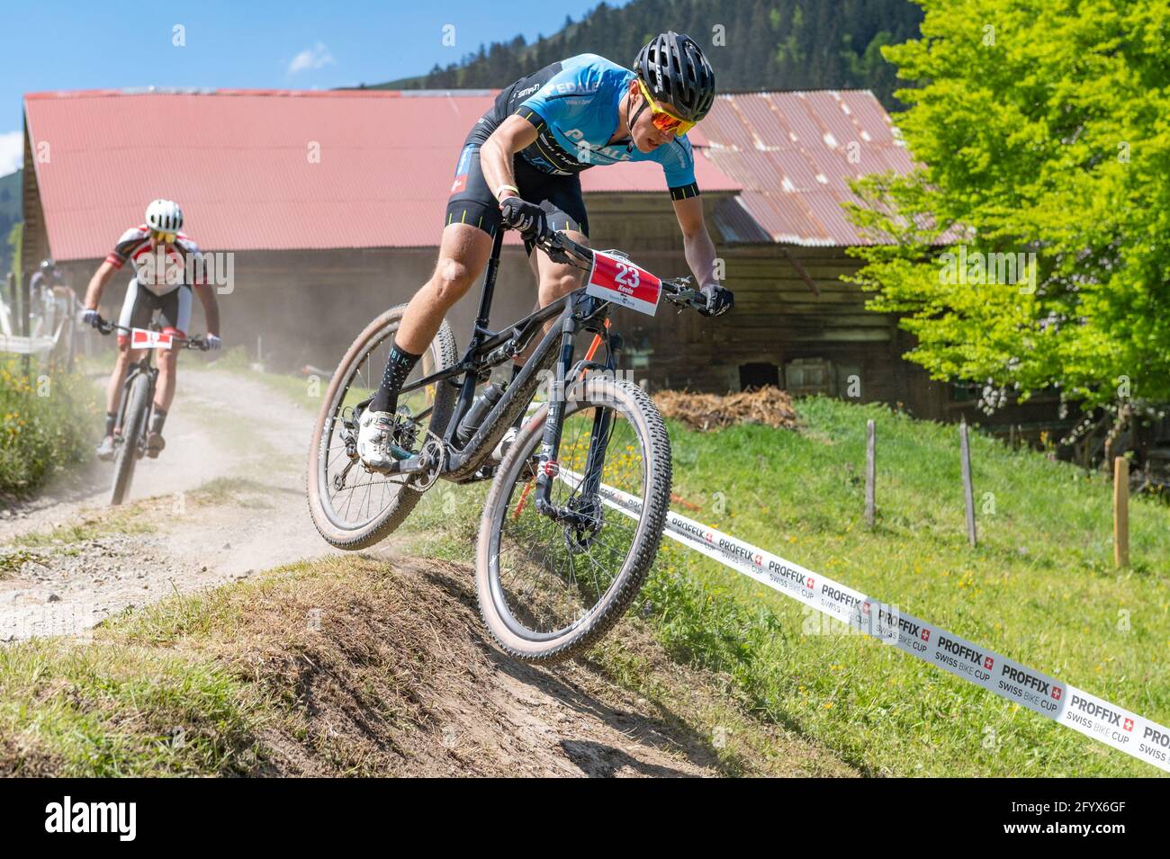 30.05.2021, Gstaad, Gstaad, Mountain Bike Swiss Championships, # 23 KRIEG  Kevin (SUI, Team PEDALE SIMPLON, ELITE MEN) (Photo by Markus  Aeschimann/Just Pictures/Sipa USA Stock Photo - Alamy