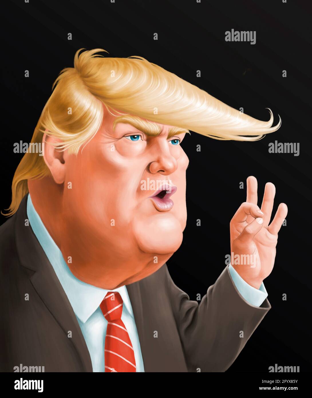 Trump caricature hi-res stock photography and images - Alamy