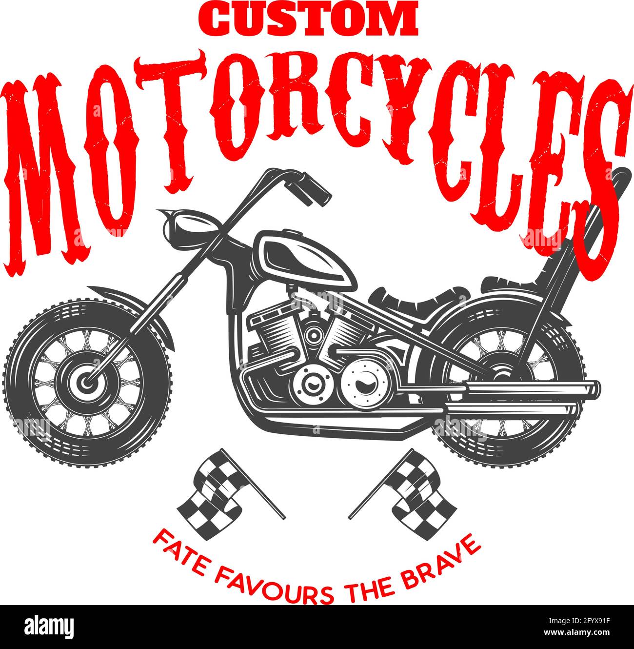 Motorcycle gasoline labet tee graphic design Vector Image