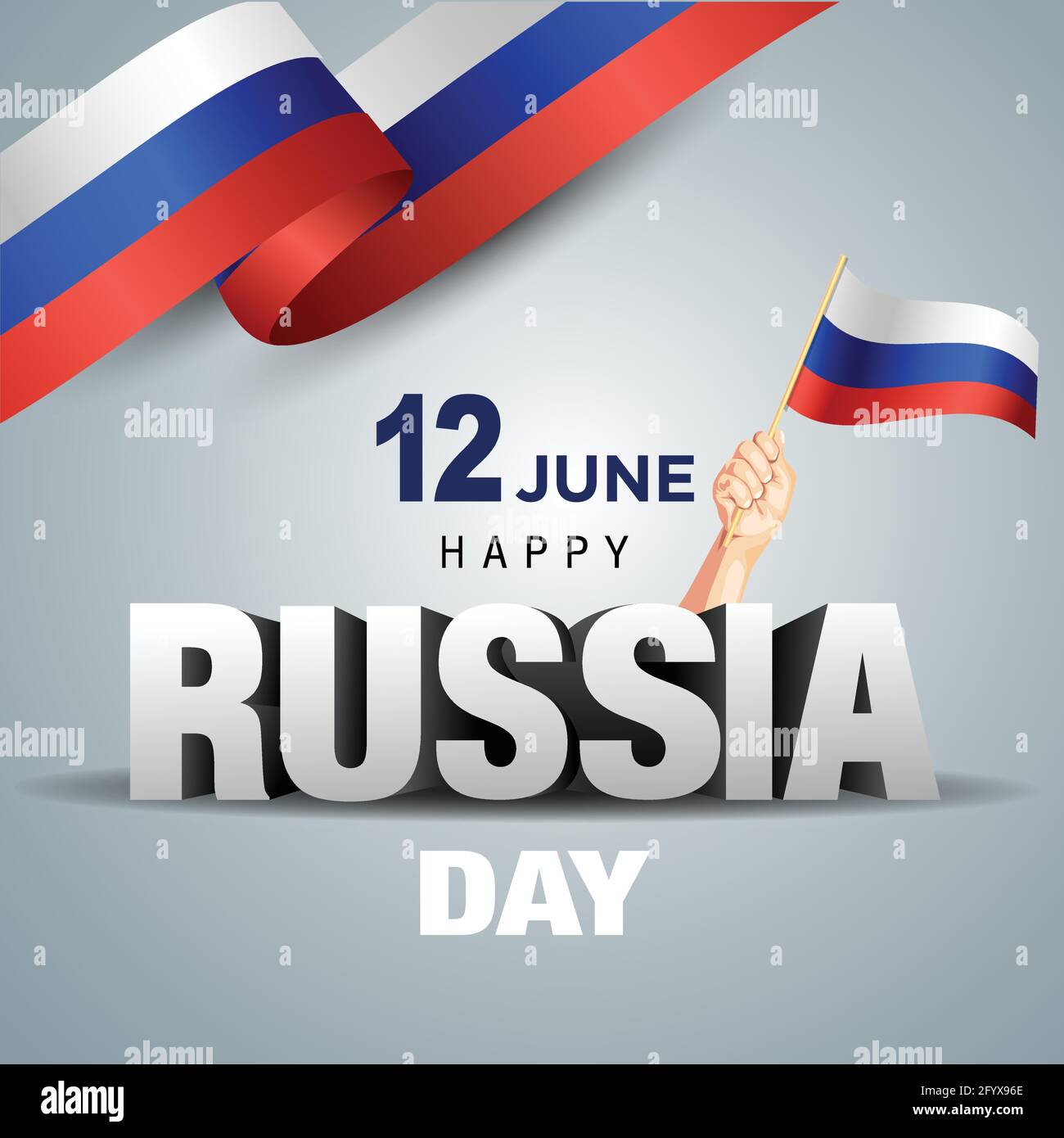happy independence day Russia. vector illustration of Russian flag ...