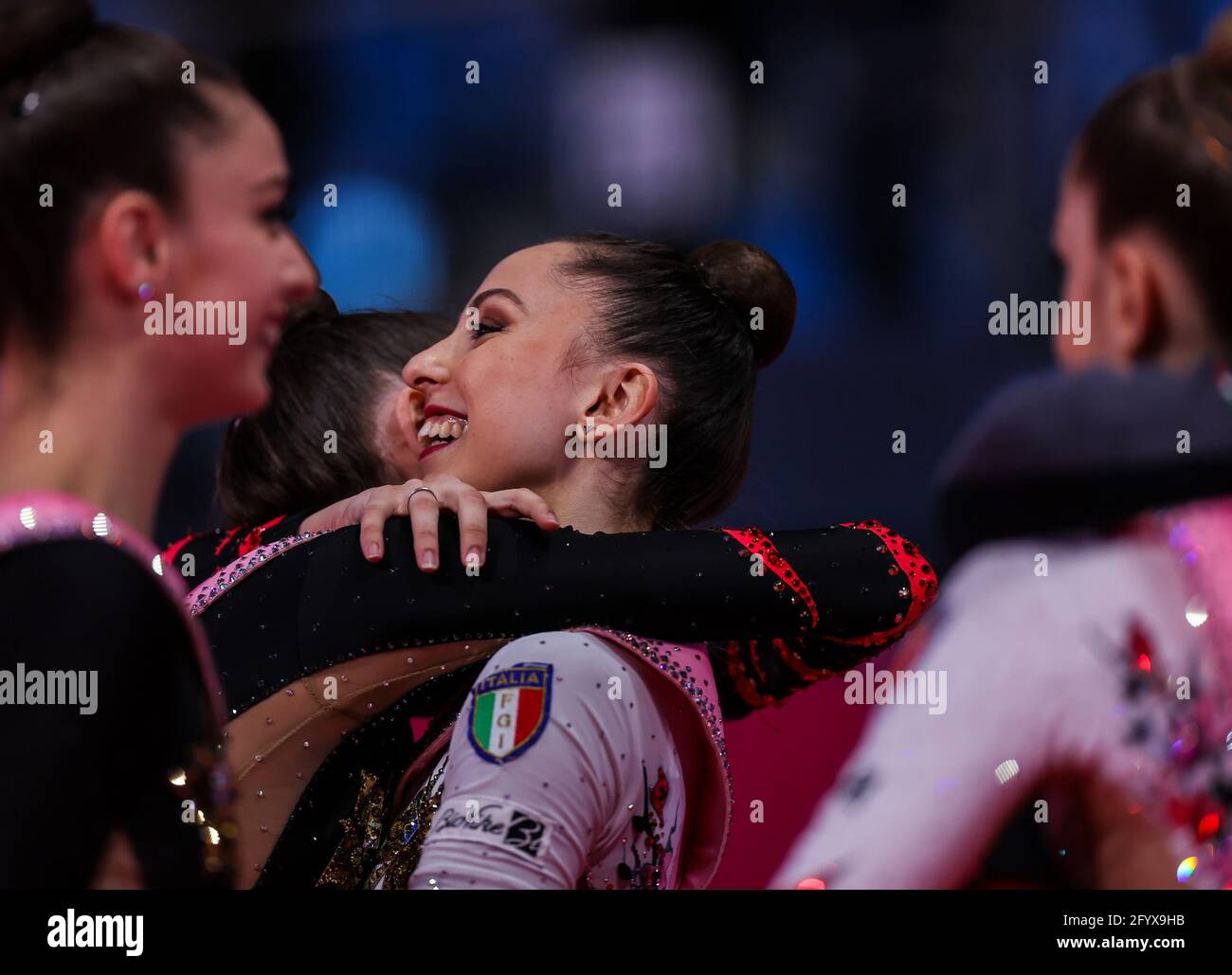 Mogurean Daniela of Italy Group during the Rhythmic Gymnastics FIG