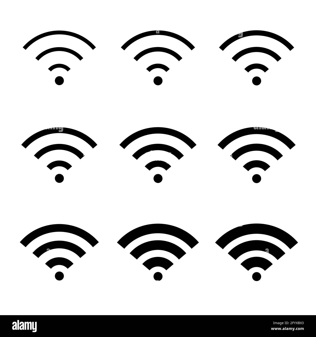 Set of Wi-fi internet symbol, wifi free signal vector illustration, wireless  mobile icon, wi fi free Stock Vector Image & Art - Alamy