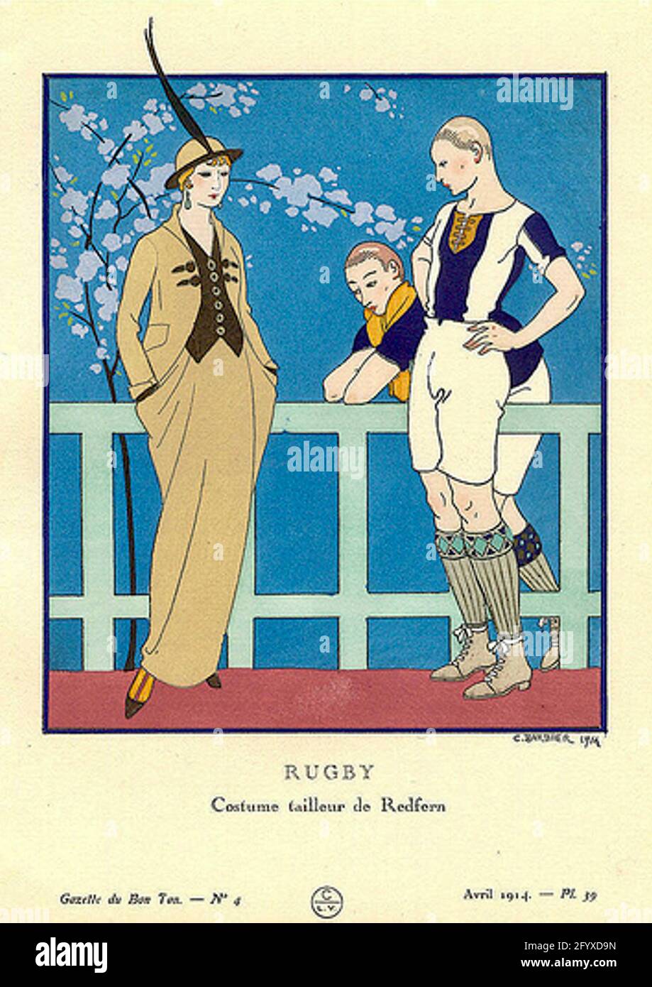 John Redfern historic fashion design ad. Before Nike et al we had the Redfern label,  an Isle of Wight company, producing high end sportswear. Stock Photo