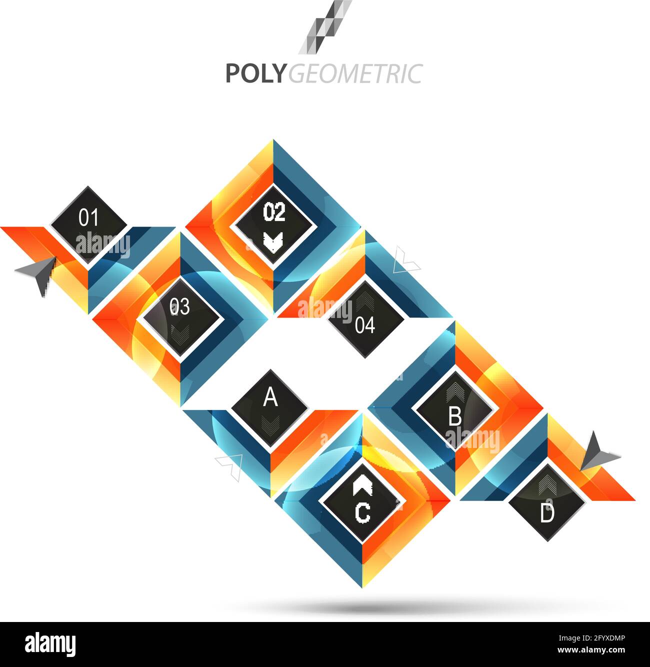 Business infographic template for interactive data communication Stock Vector