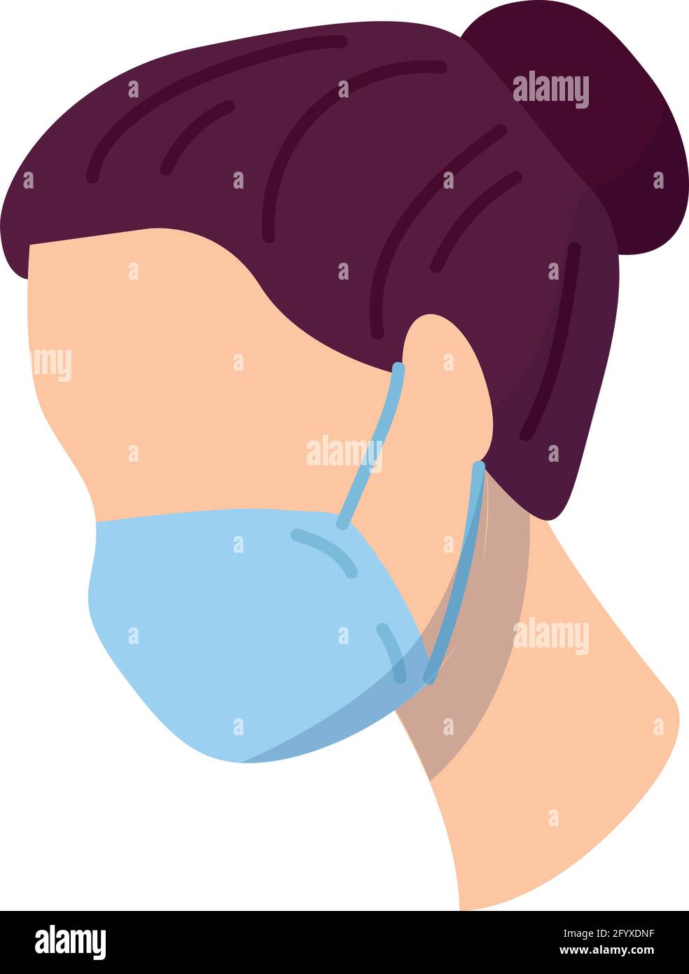 Isolated woman avatar with a facial mask Stock Vector Image & Art - Alamy