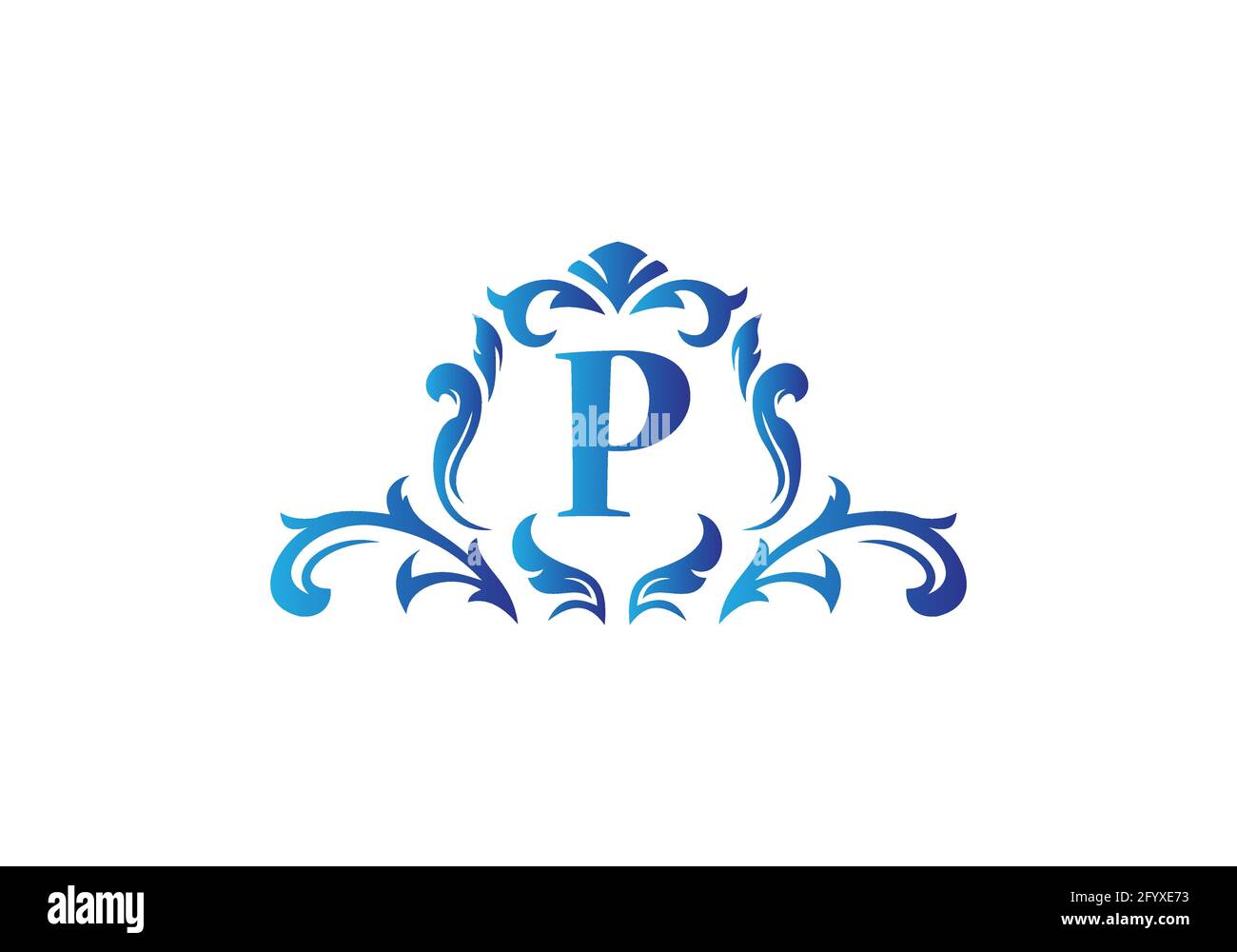 Vintage initials letters p hires stock photography and images Alamy