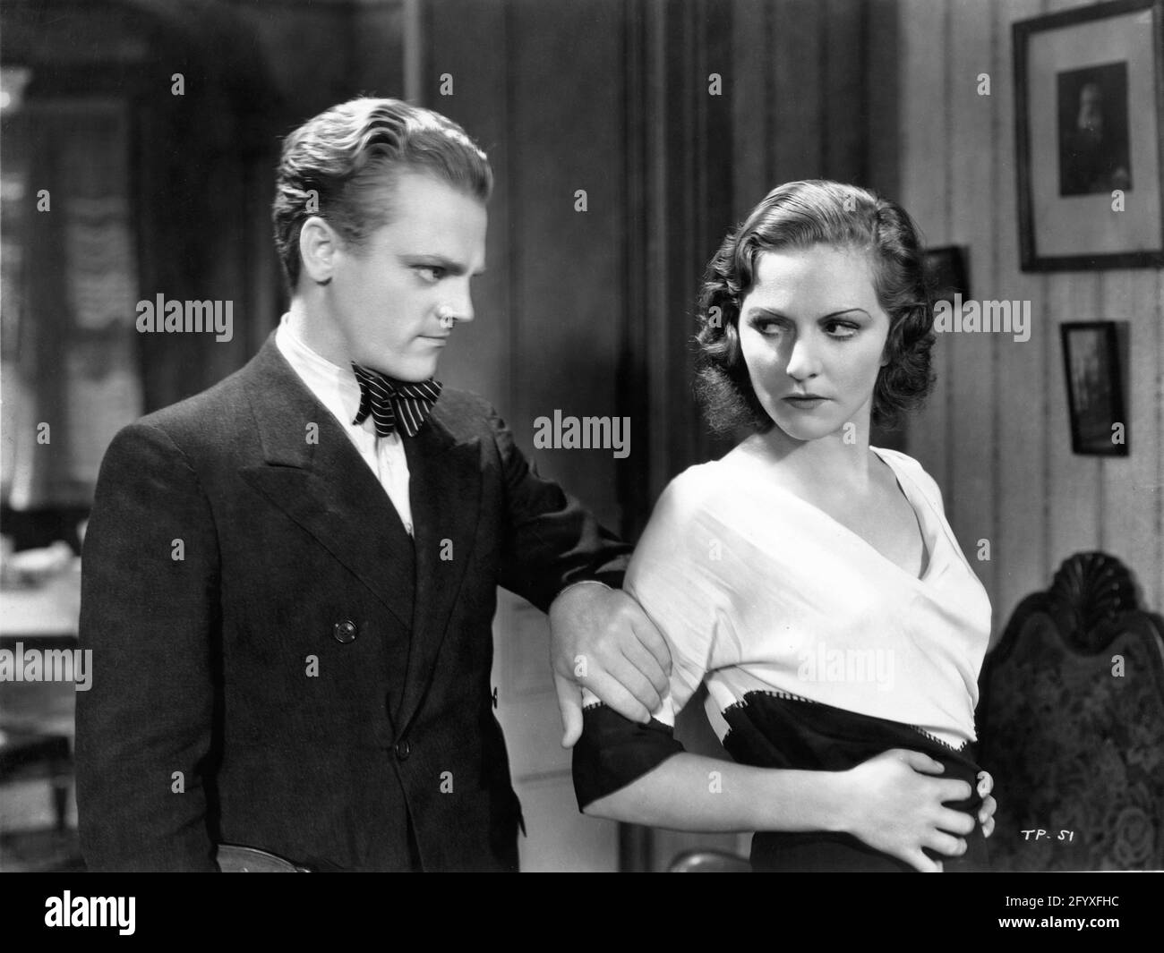 JAMES CAGNEY and DOROTHY BURGESS in TAXI 1931 director ROY DEL RUTH based on the play by Kenyon Nicholson adaptation and dialogue Kubec Glasmon and John Bright A Warner Bros. and Vitaphone Picture Stock Photo