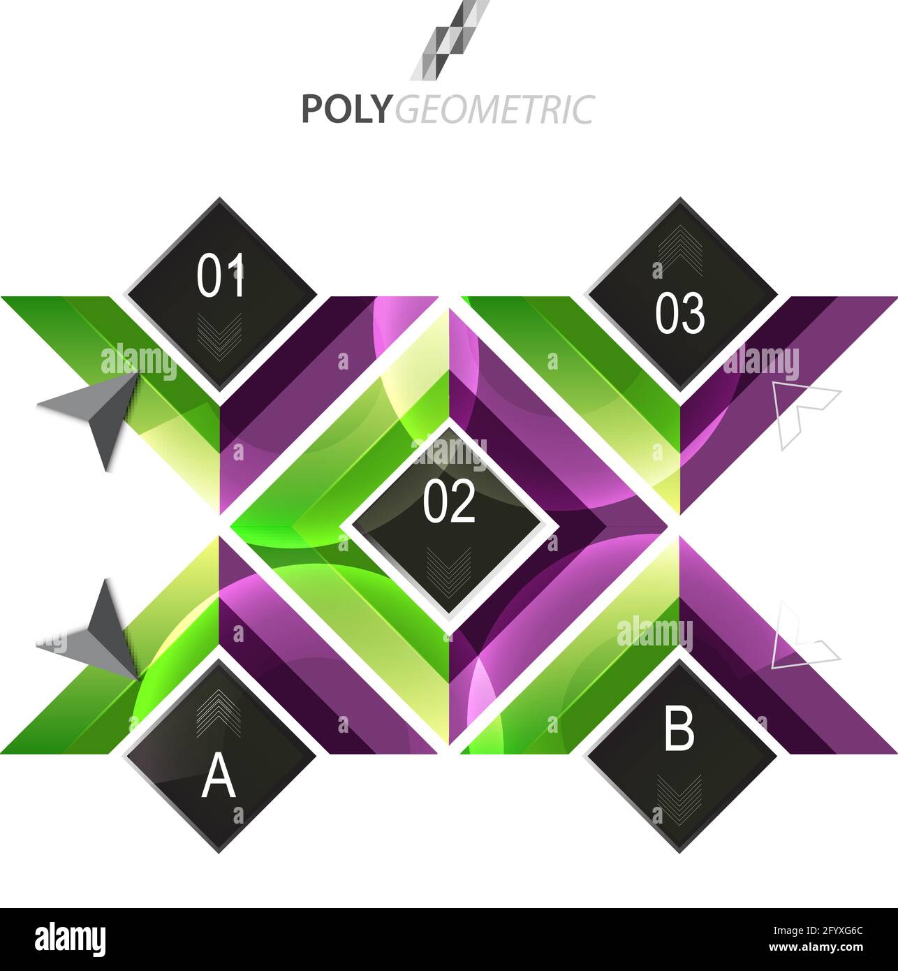Business infographic template for interactive data communication Stock Vector