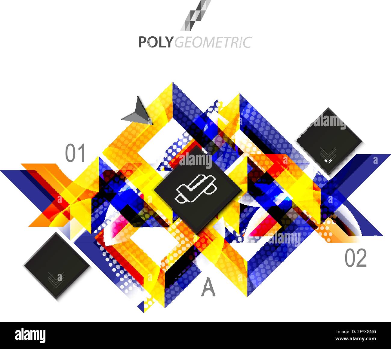 Business infographic template for interactive data communication Stock Vector