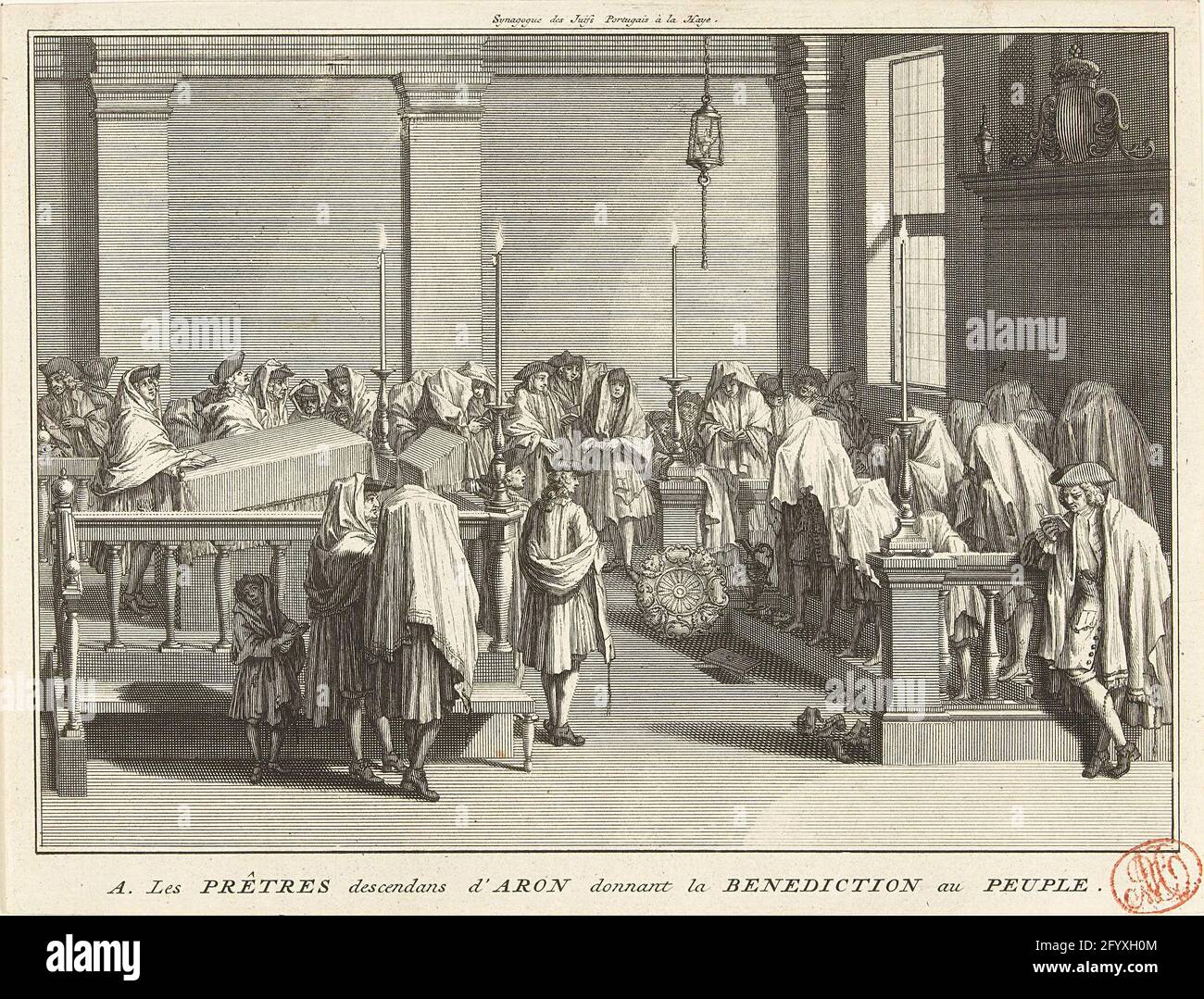 Jewish priests bless the people, ca. 17201725; Les Prêtres DESCENDANS