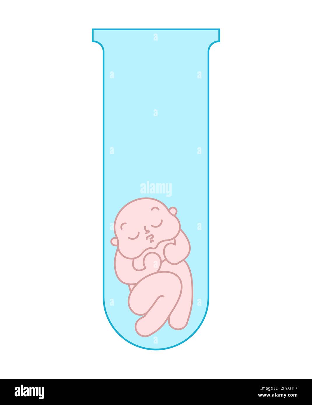 Test tube baby. Artificial insemination. vector illustration Stock Vector