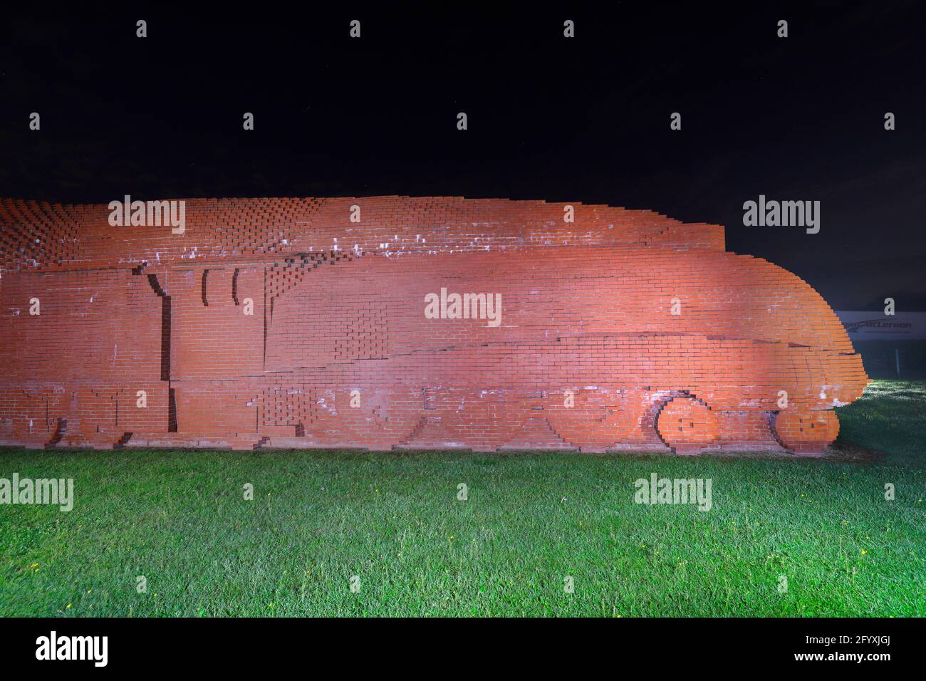 Darlington Brick Train located on the A66 Stock Photo Alamy