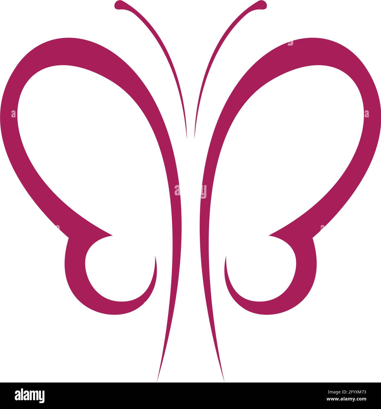 Butterfly icon logo design concept template illustration vector Stock ...