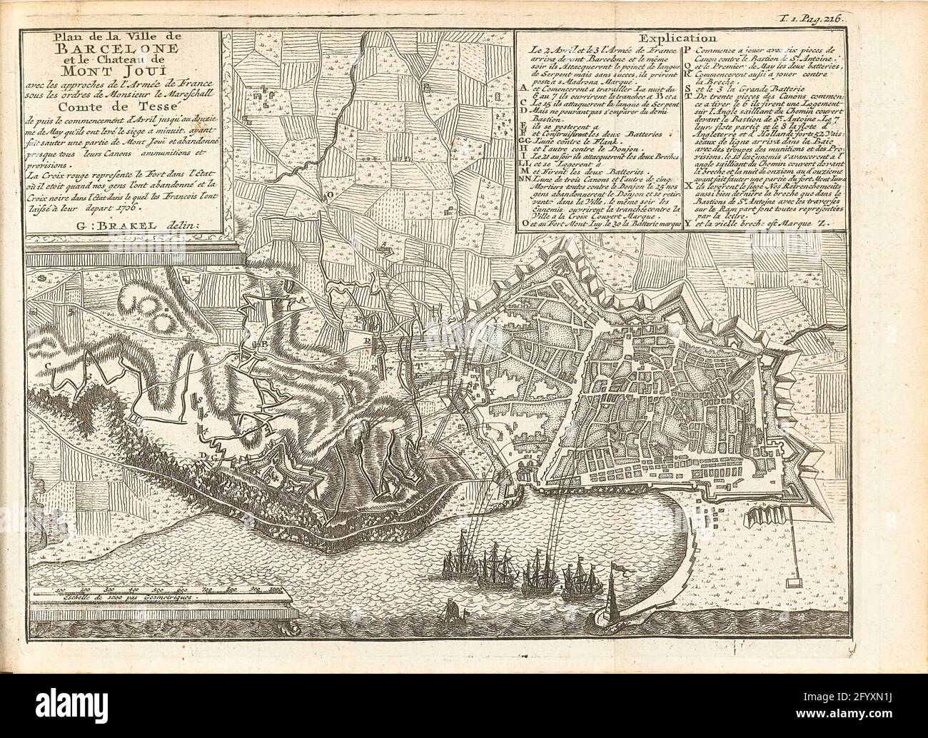 Map of barcelona 1706 hires stock photography and images Alamy
