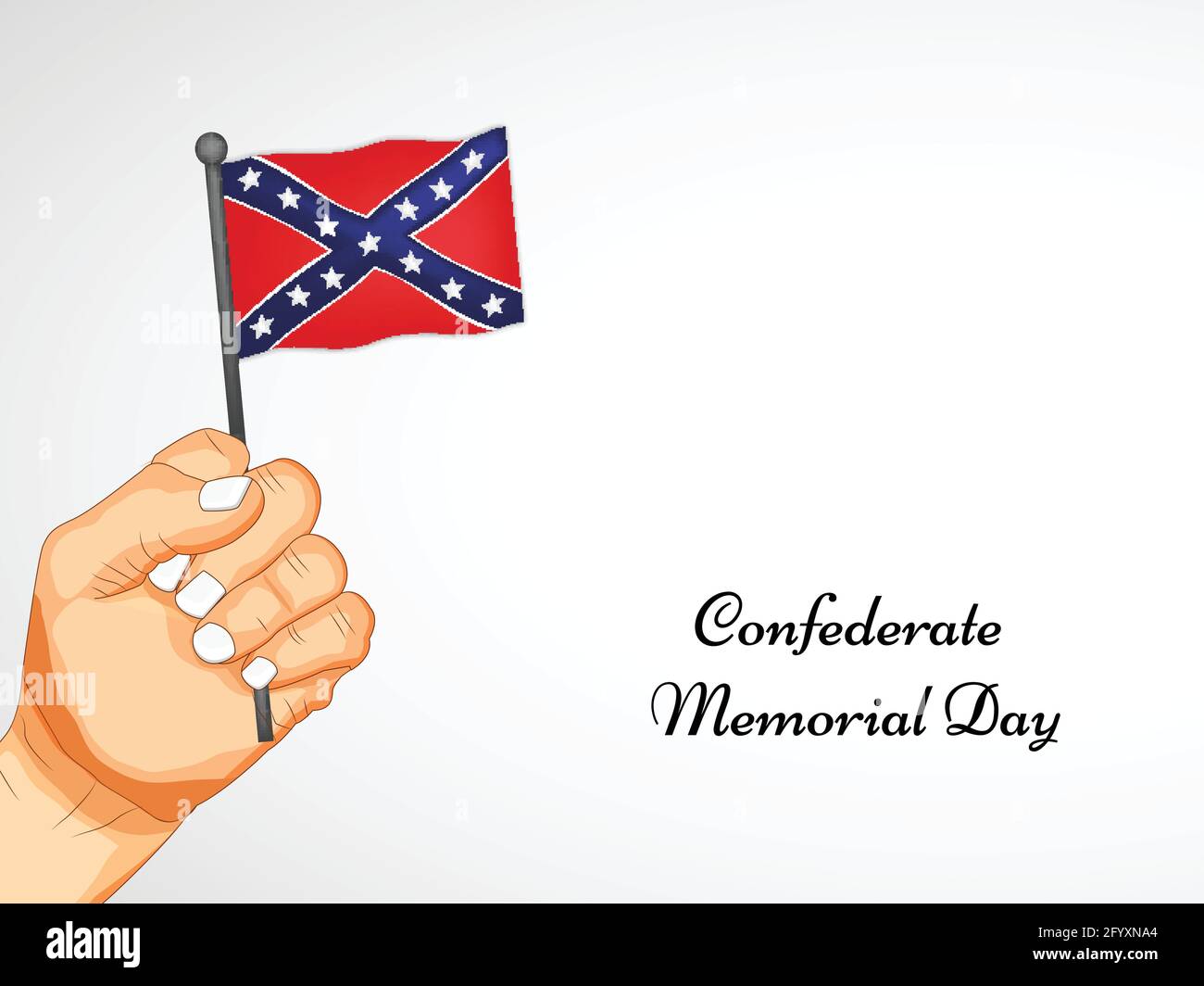 Confederate Memorial Day Stock Vector Image &amp; Art - Alamy