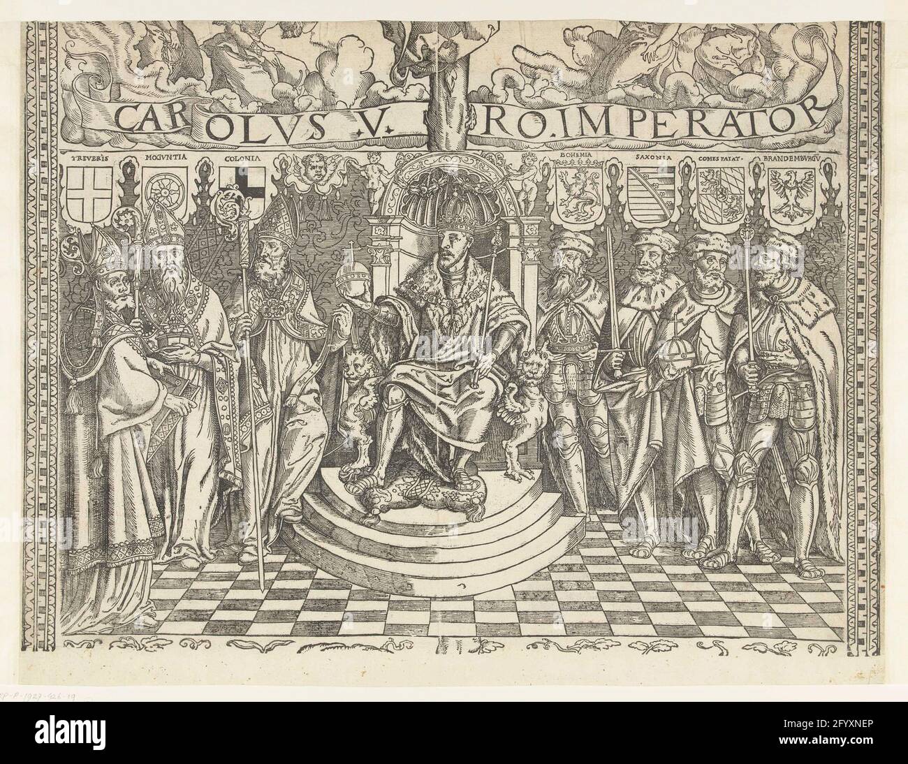 Family tree of the Habsburg house, leaf Carolus v ro. Imperator; Family tree of the