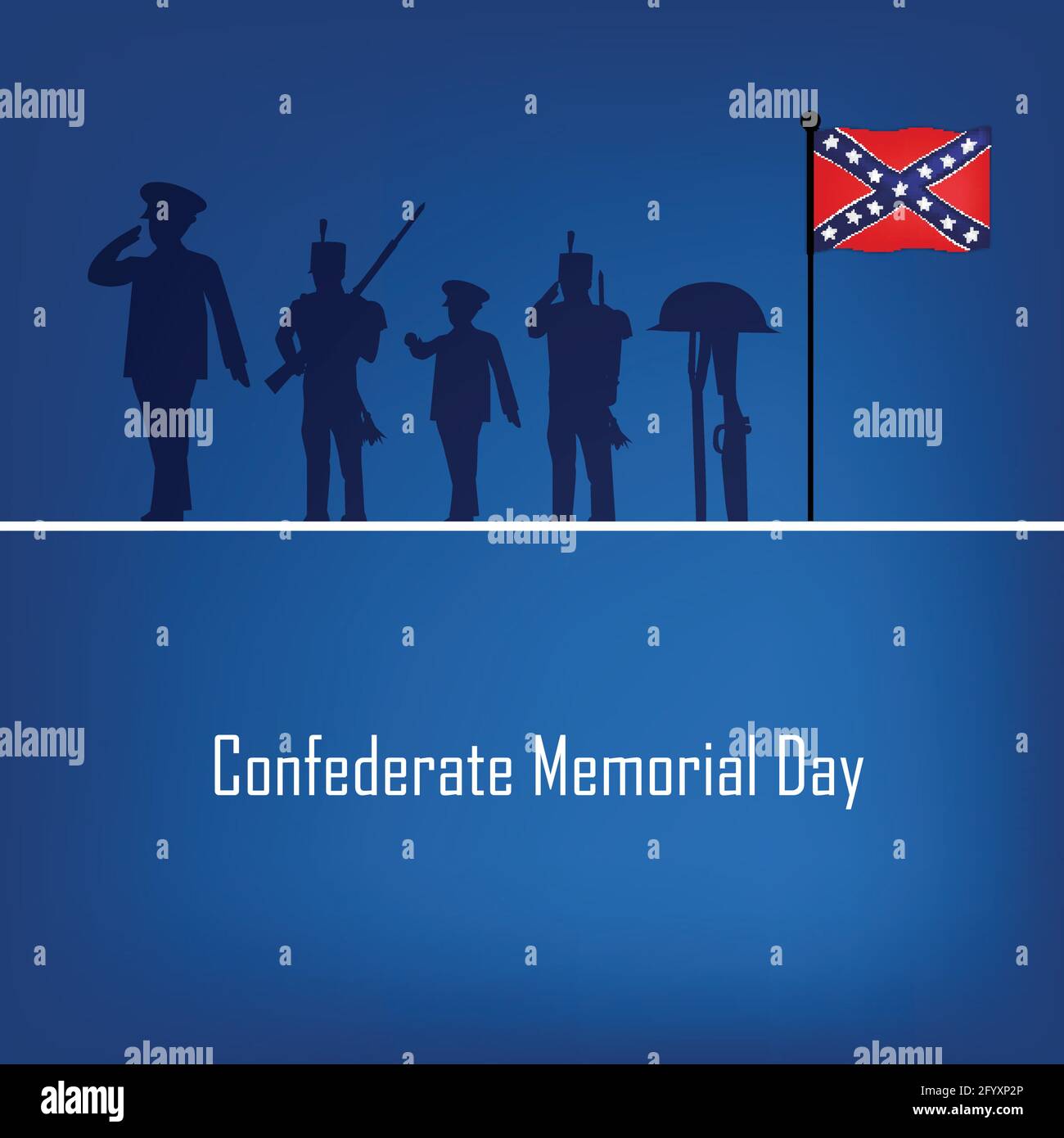 Confederate Memorial Day Stock Vector Image &amp; Art - Alamy