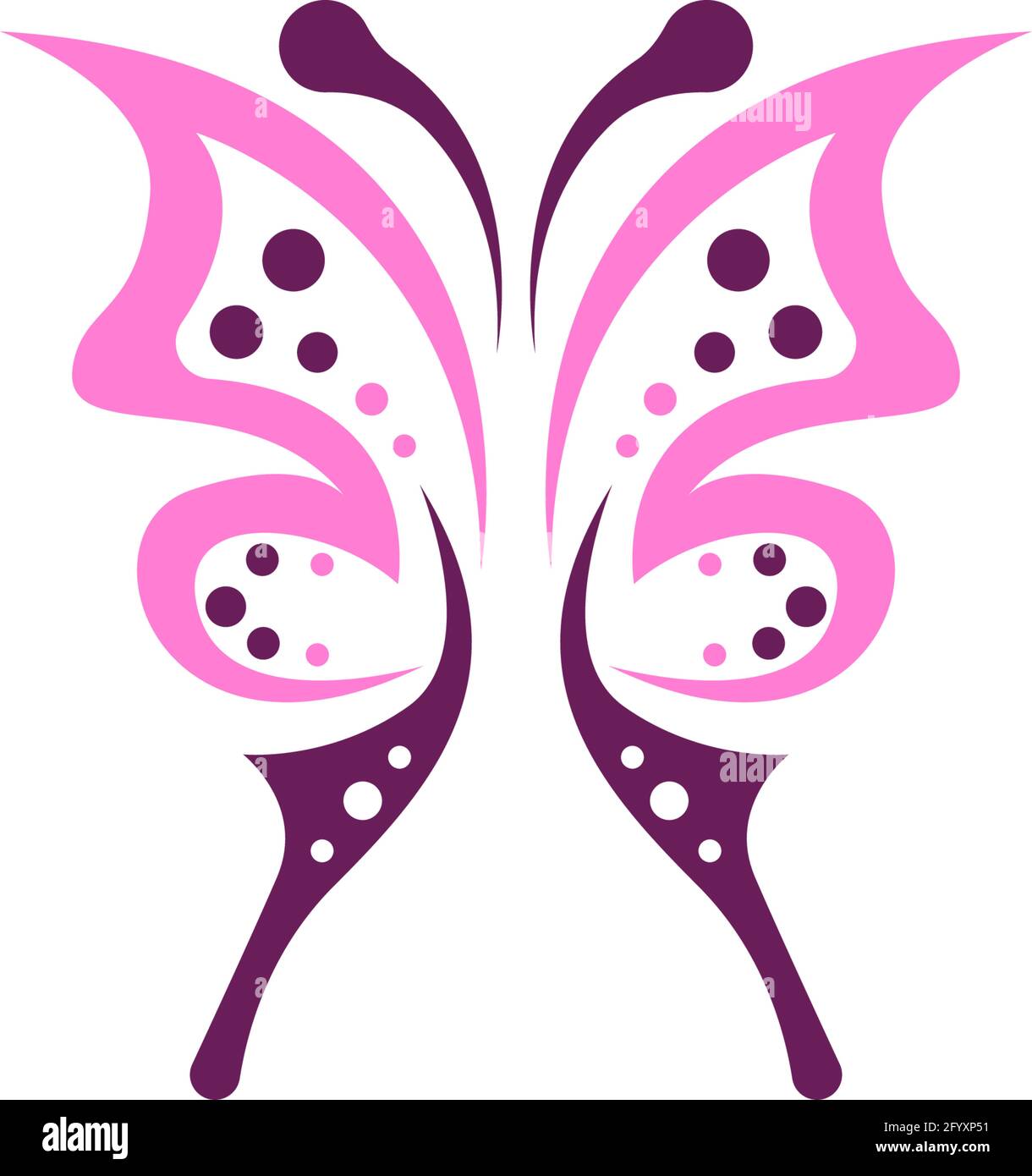 Butterfly icon logo design concept template illustration vector Stock ...