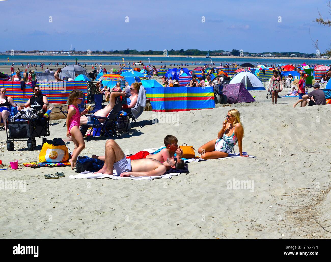 Fantastic May Bank holiday weather on West Wittering beach, West Sussex, England, UK Credit: Gary Blake Alamy Live News Stock Photo