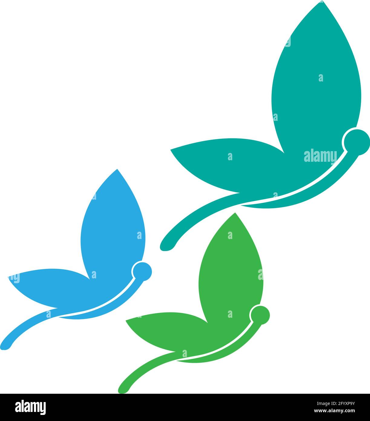 Butterfly icon logo design concept template illustration vector Stock ...