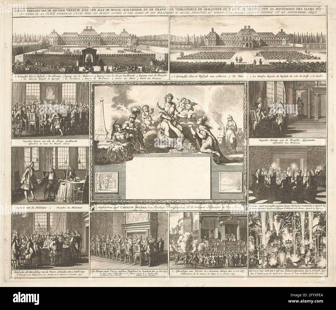 Memorial Of The Peace Of Rijswijk 1697 Memorial Tangle Of Eternal Sweetheart Between All The Hooge Allied And The French Traded And Shot At T House In Ryswyk Den 20 September Of
