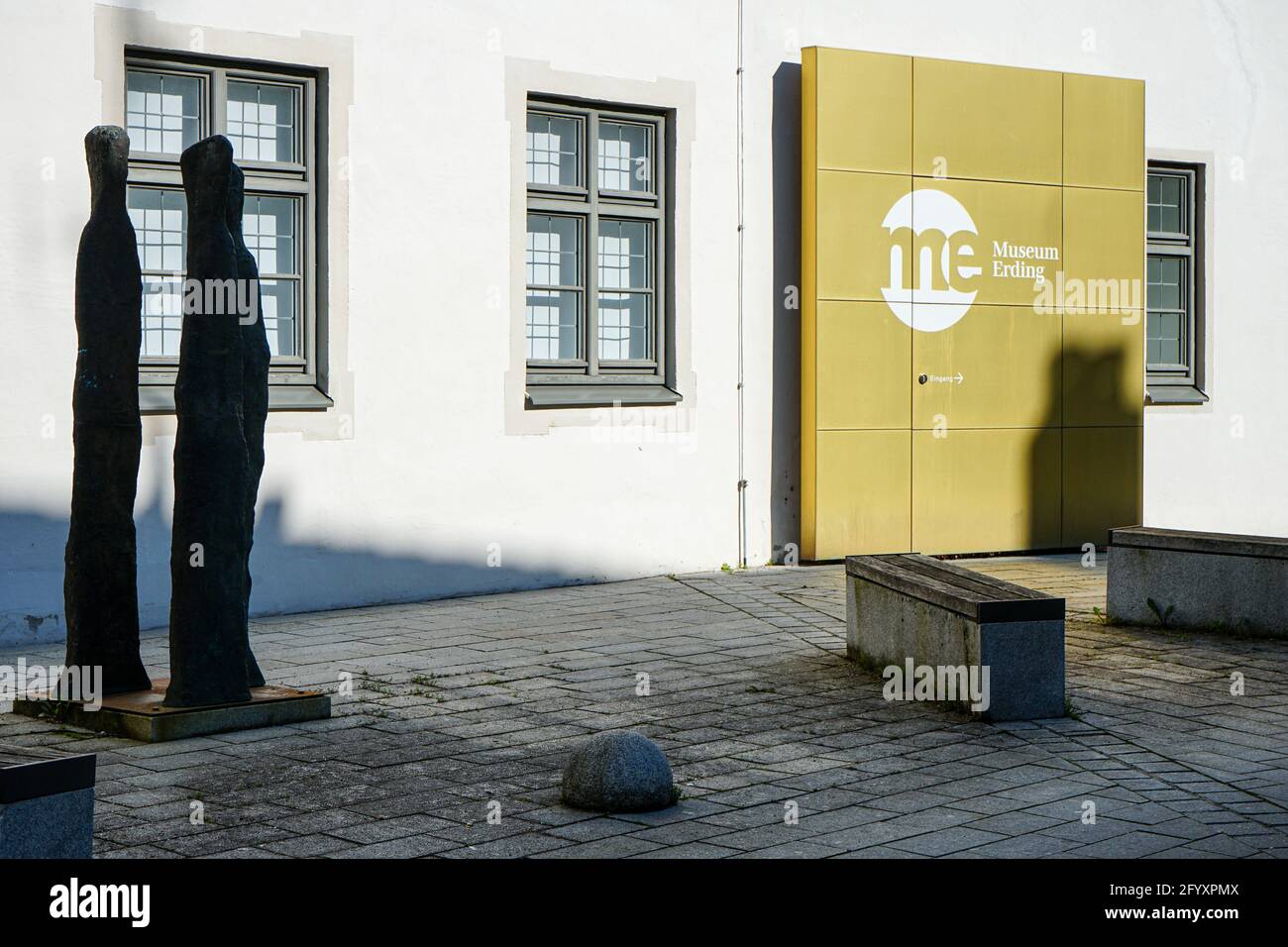 Entrance area to the museum of the Upper Bavarian town of Erding, in the Munich metropolitan area. Stock Photo