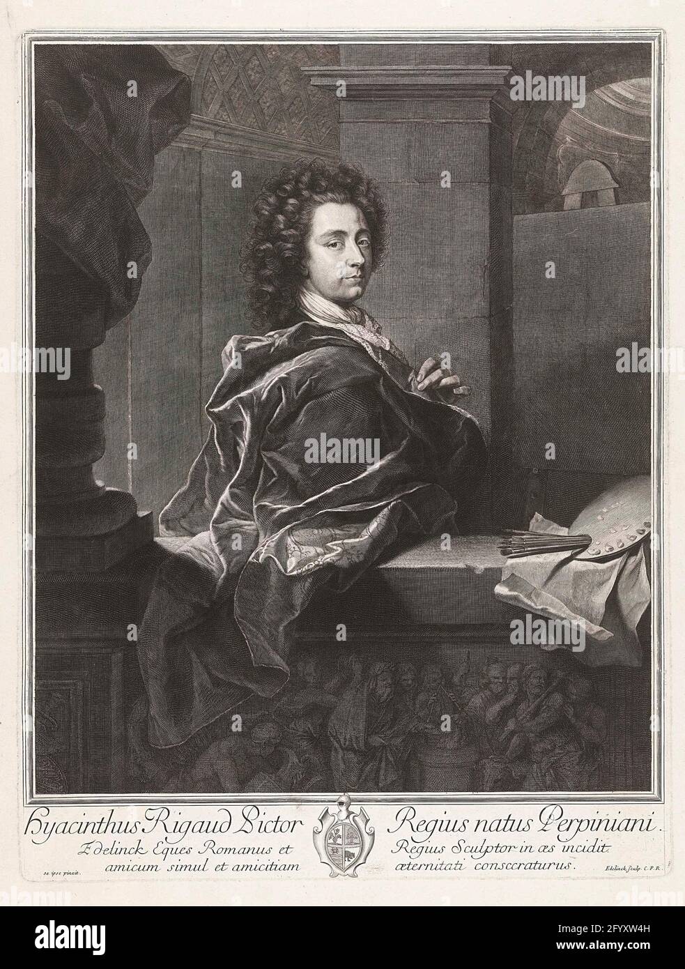 Portrait of hyacinthe rigaud; Hyacinthus Rigaud. Portrait of the French ...
