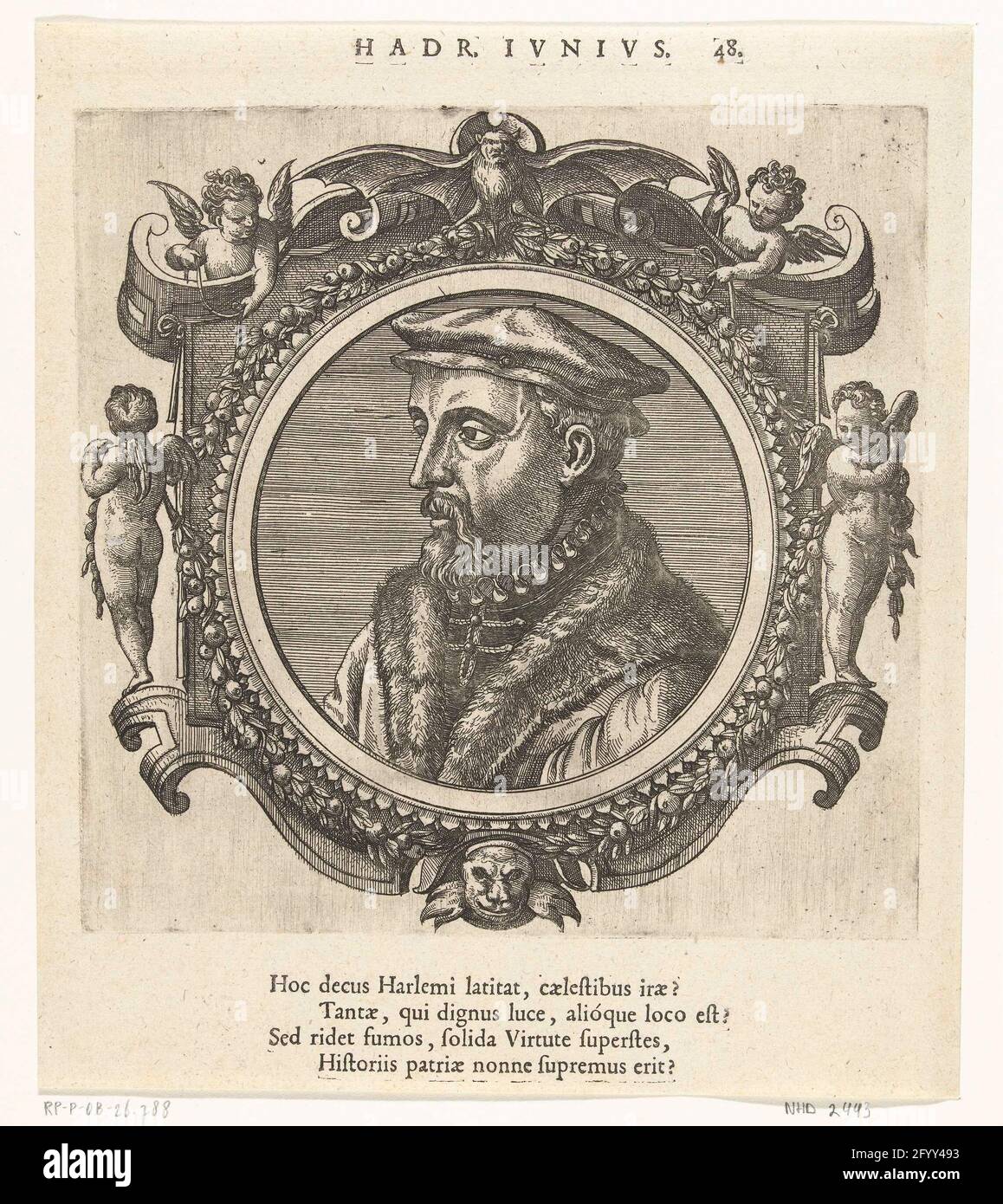 Portrait of Antonius Brassavola; Portraits of classical and recent  philosophers and doctors. A portrait with a round list of Antonius Musa  Brassavolus, the personal physician of Charles V, Frans I, Hendrik VIII