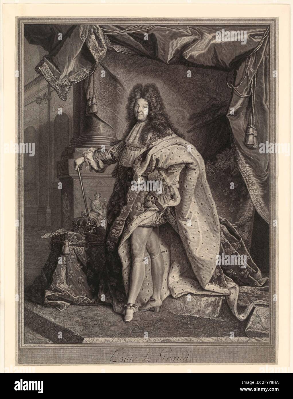 Portrait of Louis XIV. This ruler portrait is often seen as the classic