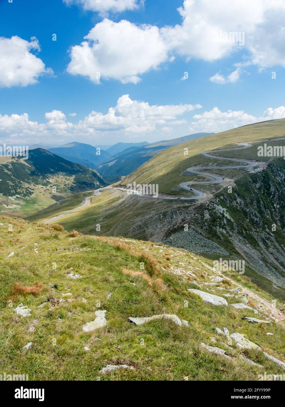 transalpina high mountain road, romania, crossing the carpathian mountains near ranca, gorj county Stock Photo