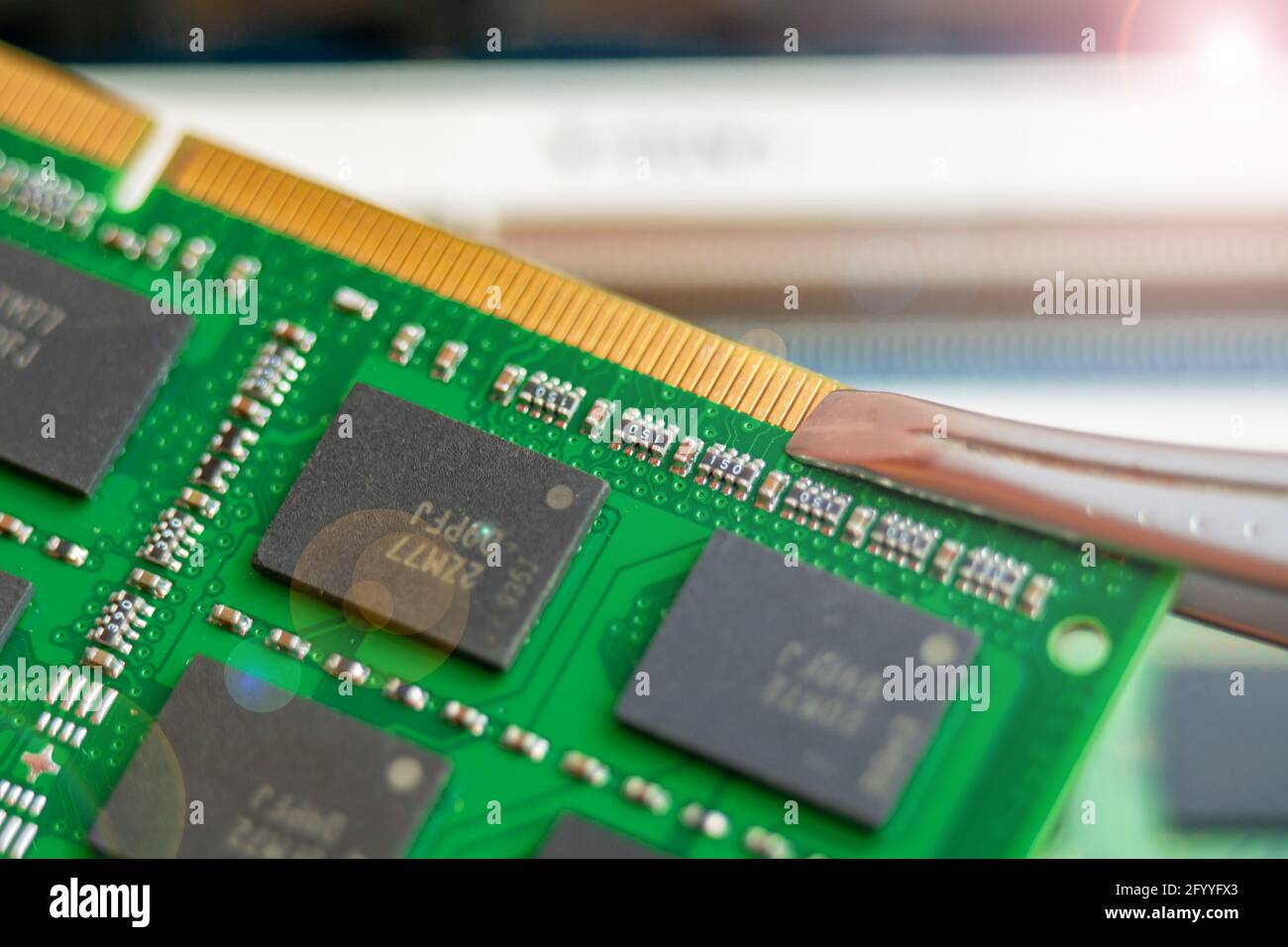 Inside Pc Motherboard Cpu Ram High Resolution Stock Photography and ...