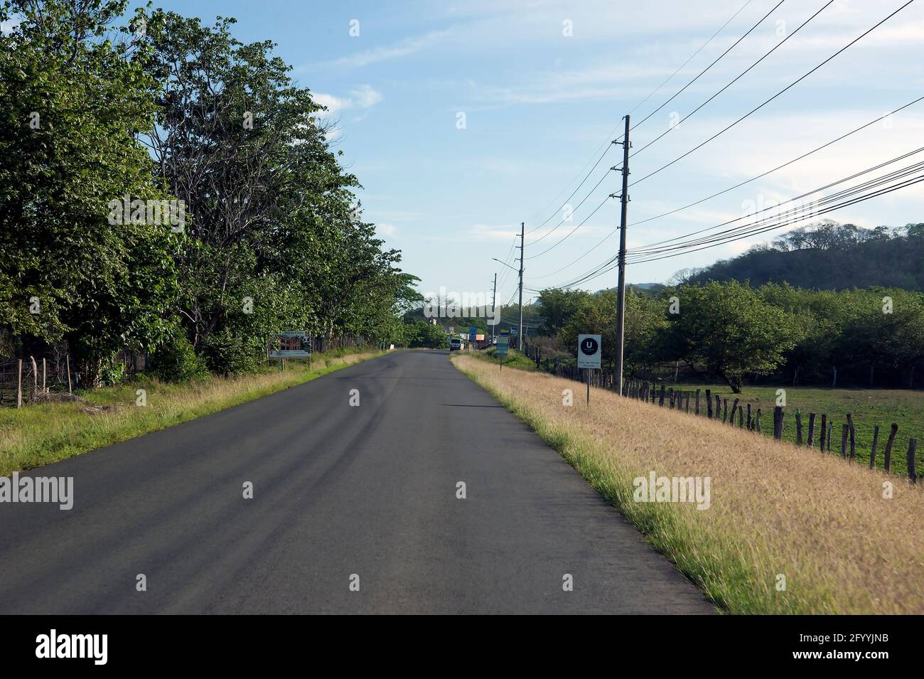 Typical road in Costa Rica Stock Photo