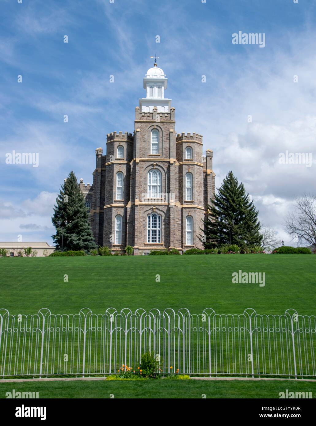 Logan LDS Temple Stock Photo Alamy