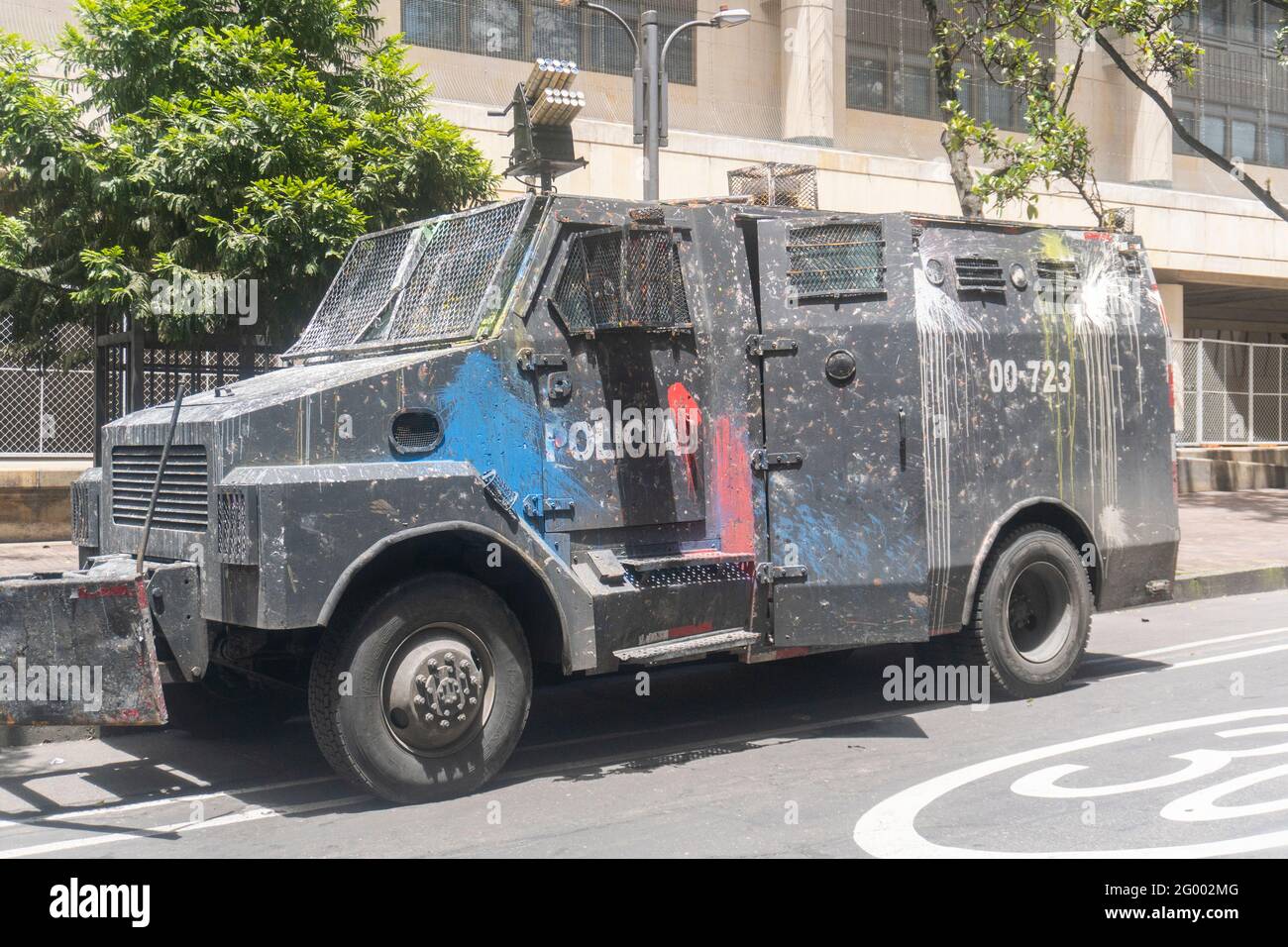 The tank of the mobile anti-riot squad called Venom Stock Photo