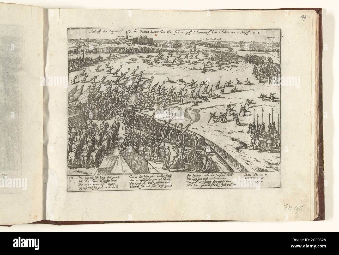 Battle of Rijmenam, 1578; Anlauff der Spaniard zu der stated army Da Uber  Sich Ein Groß Scharmutzell Hatt Erhaben am 1. August 1578; Series 8: Dutch  events, 1577-1583. Battle at Rijmenam between