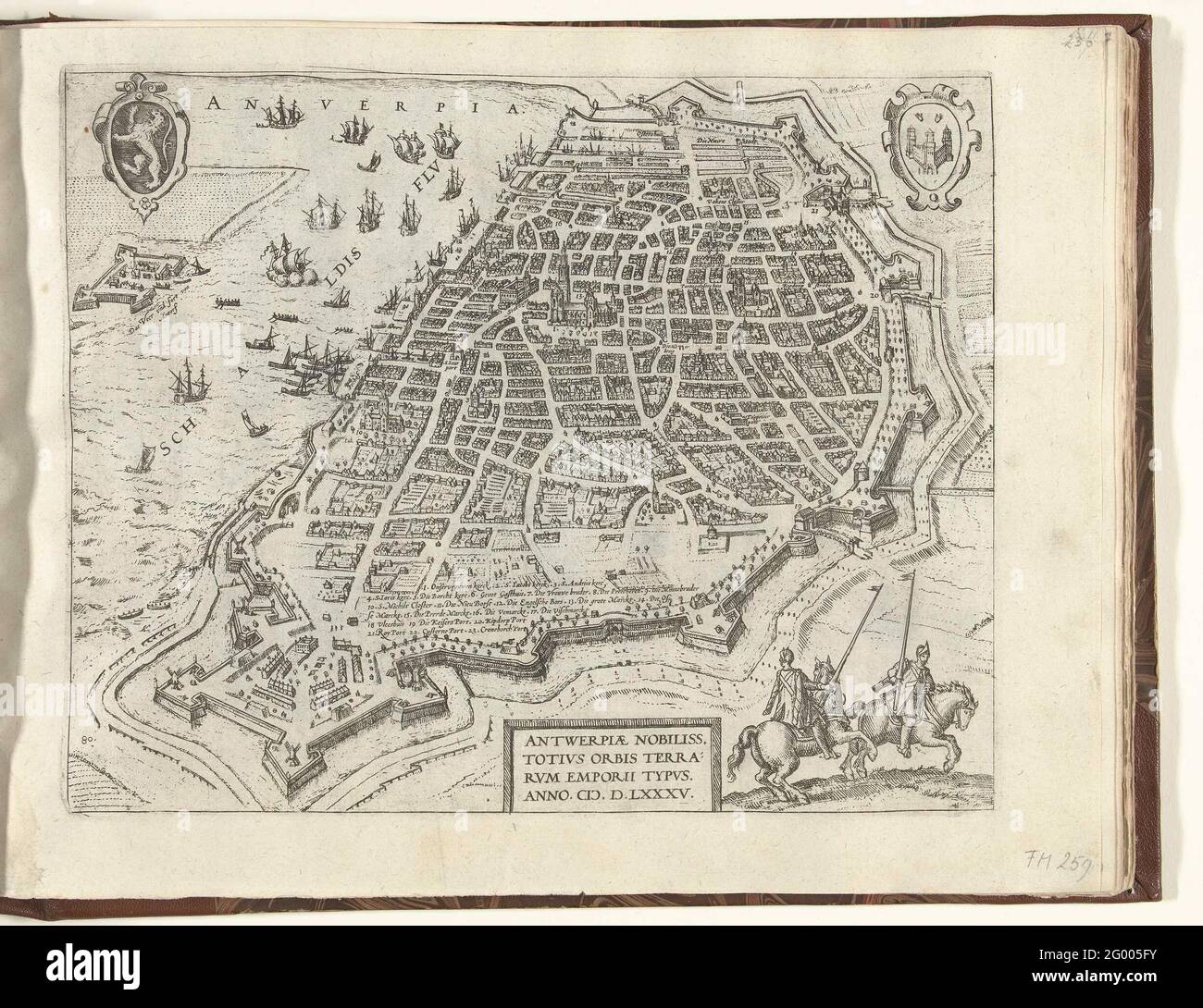 Plan of Antwerp, 1585; Series 9: Dutch and German events, 1583-1587 ...