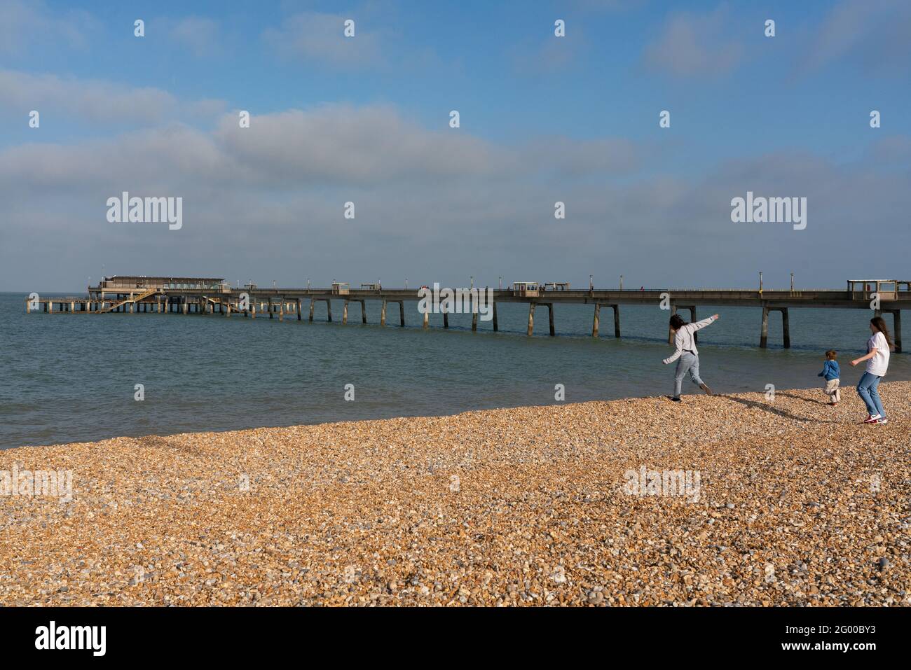 Deal pier, deal beach, kent, england Stock Photo