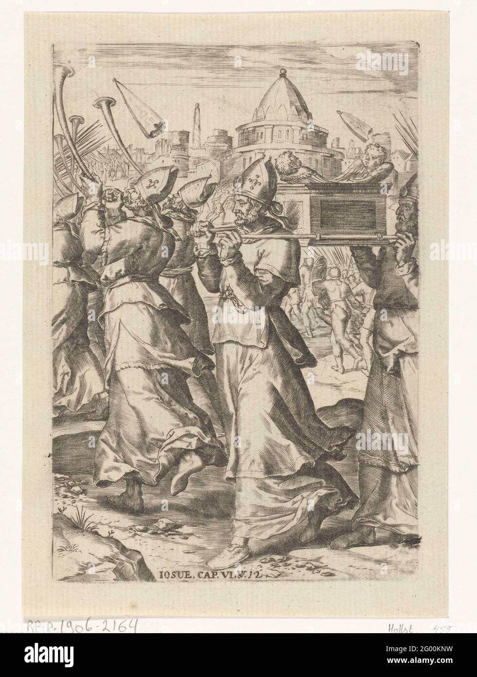 Fall of Jericho; Scenes from the Bible; Biblia Sacra. Book illustration