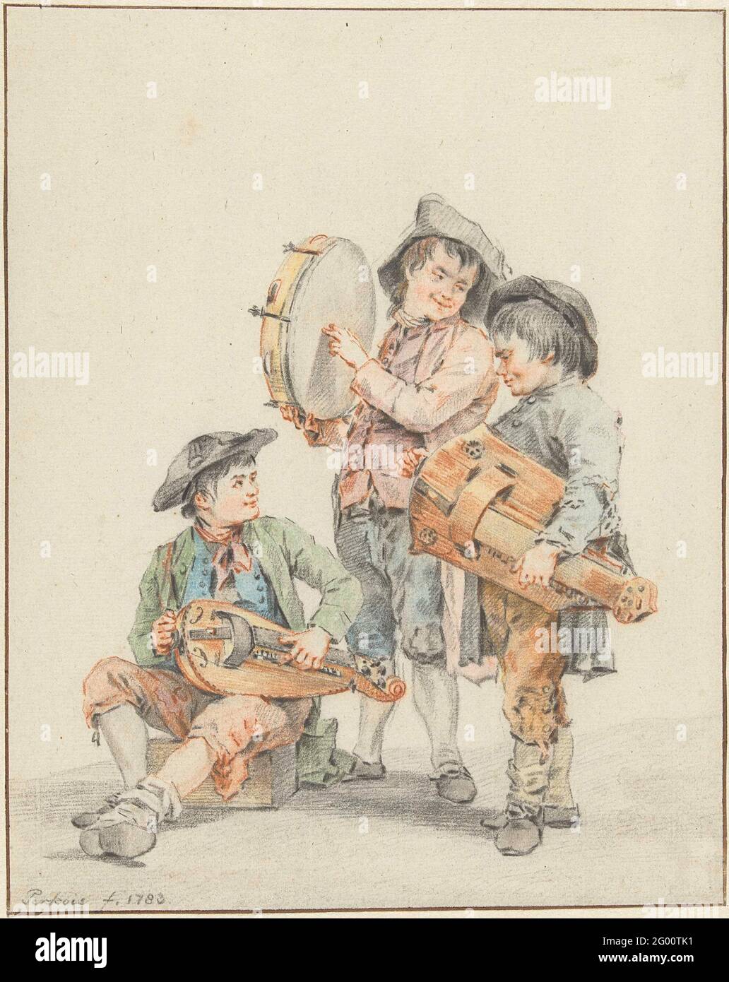 Three boys with musical instruments Stock Photo - Alamy