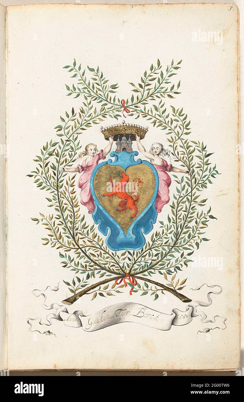 Coat of arms of the Borch family Stock Photo Alamy