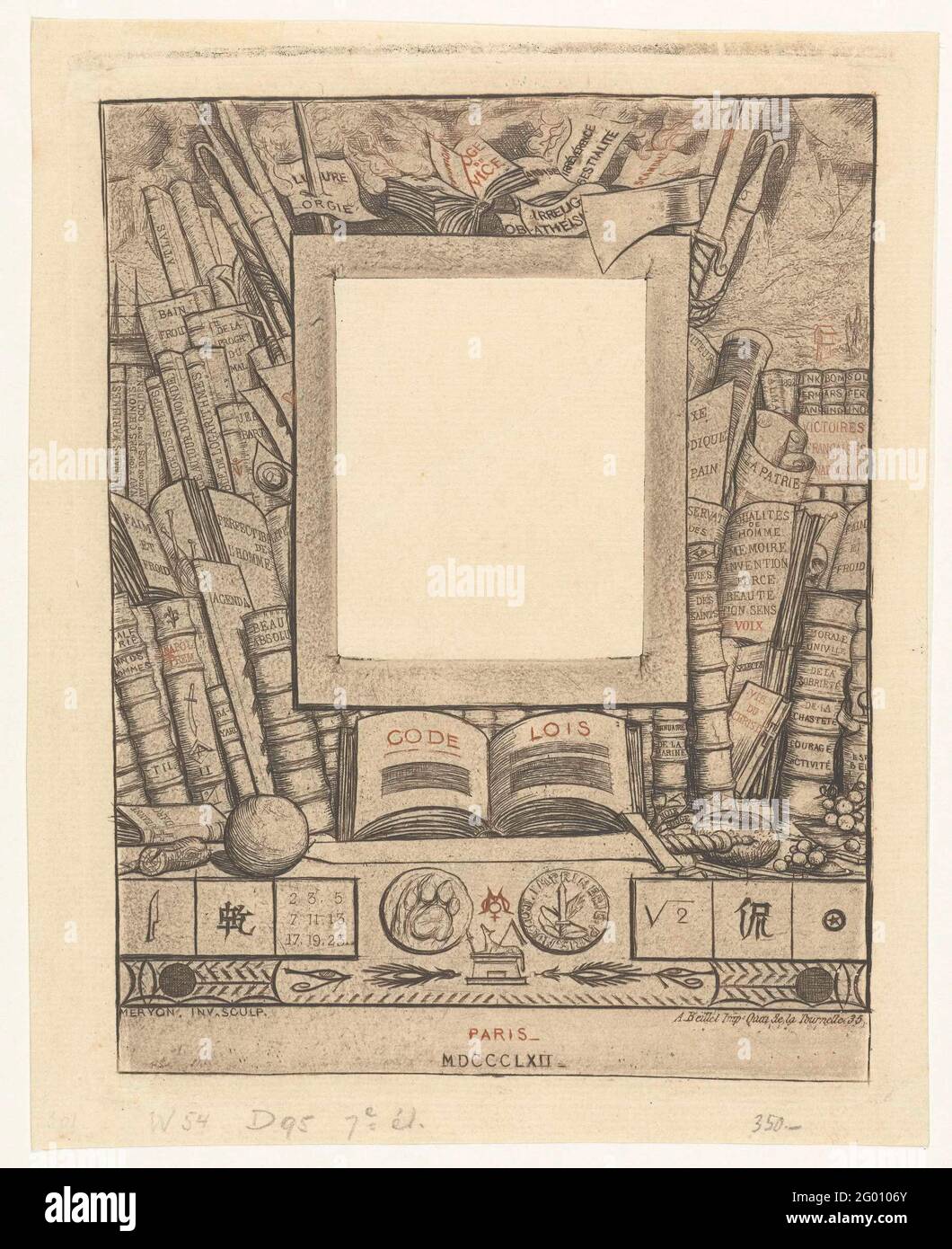 Frame for Portrait of Armand Guéraud; Projet d'Encadrement Pour Le