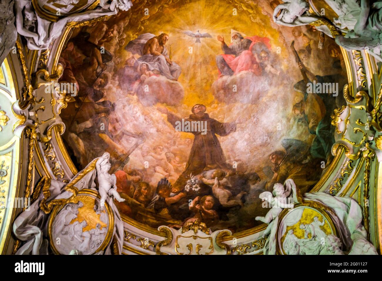 The dome of Basilica di Sant Apollinare Nuovo in Ravenna Italy Stock