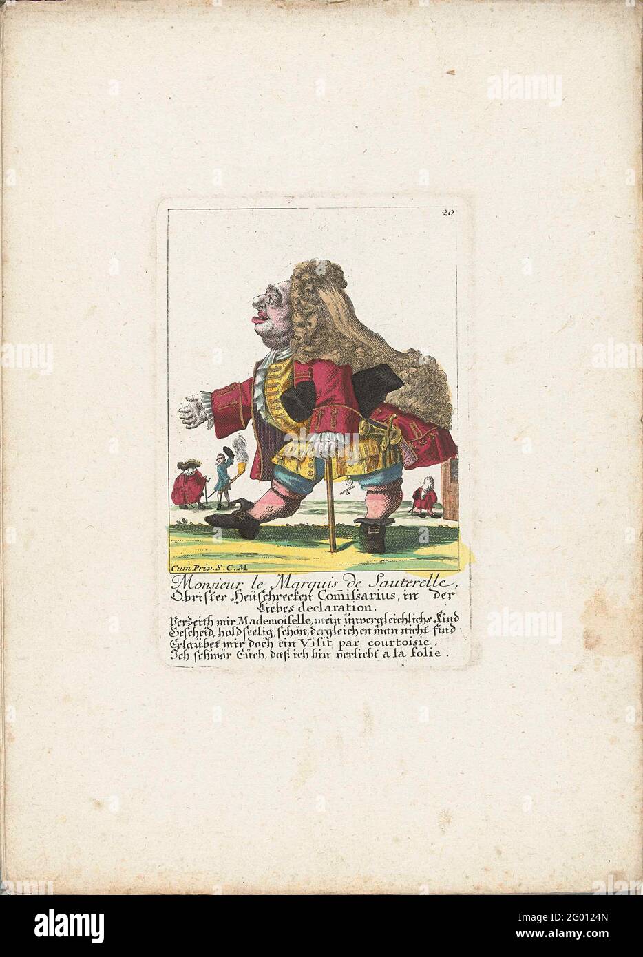 The Dwarf Monsieur Le Marquis De Sauterelle Ca 1710 Monsieur Le Marquis De Sauterelle Obrister Heuschrecken Comissarius In Der Liebes Declaration Il Callotto Resurcitato Oder Neu Eingerichtes Zwerchen Cabinet The Dwarf Monsieur