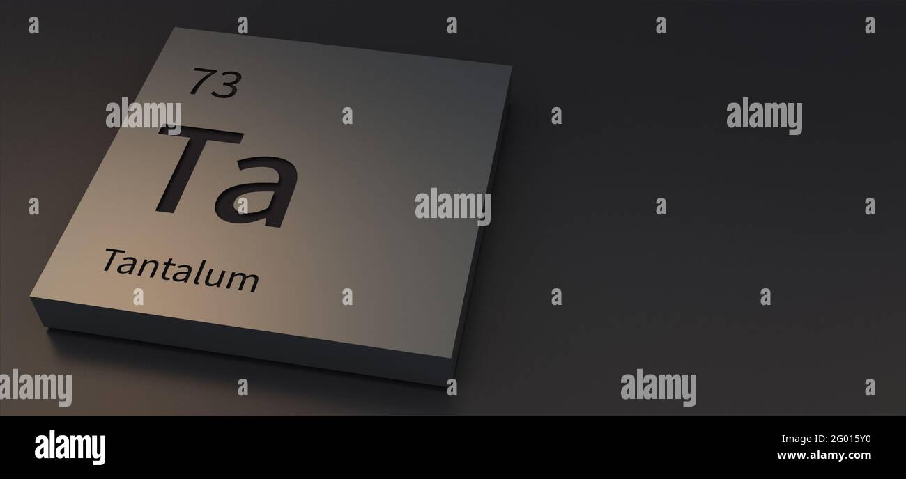 Tantalum elements on periodic table 3d illustration Stock Photo Alamy